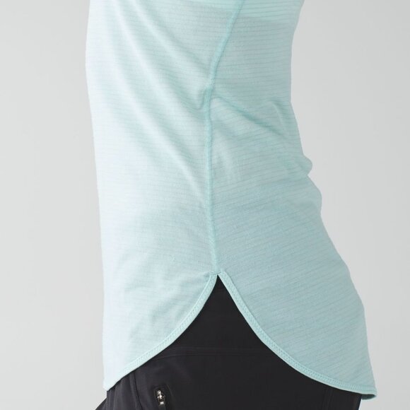 Lululemon What The Sport Singlet Tank Top in Heathered Tranquil Blue - Picture 13 of 15